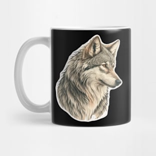 wolf sharp face Mug